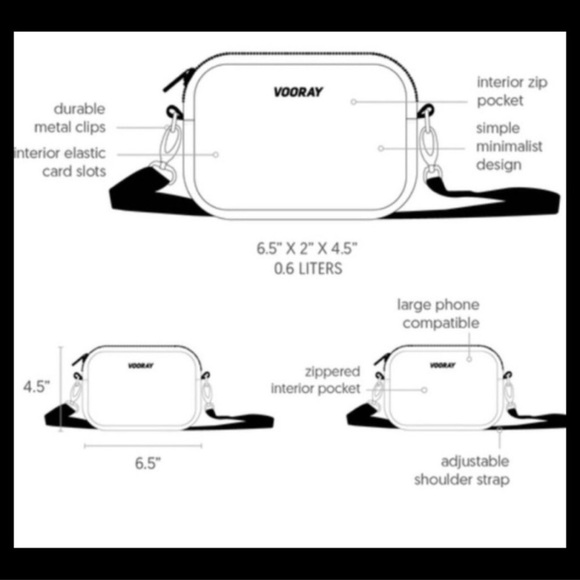 Vooray Sidekick Gray-Moto Crossbody Bag - Picture 11 of 13